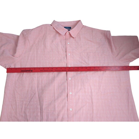 Croft & Barrow Easy Care Men’s Size XXL Button Down Shirt Textured Peach - Picture 6 of 11